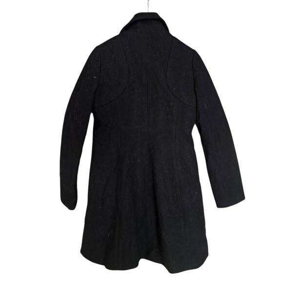 H&M Women’s Wool Blend Double Breasted Peacoat Jacket Black – Size 8 (EUR 38) - Picture 2 of 7